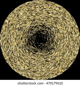 Abstract background, optical illusion of gradient effect. Stipple effect. Rhythmic noise particles. Grain texture