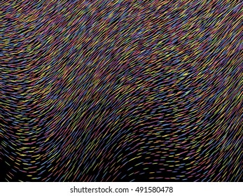 Abstract background, optical illusion of gradient effect. Stipple effect. Rhythmic colorful noise particles. Grain texture