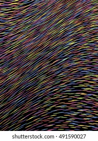 Abstract background, optical illusion of gradient effect. Stipple effect. Rhythmic colorful noise particles. Grain texture