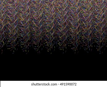 Abstract background, optical illusion of gradient effect. Stipple effect. Rhythmic colorful noise particles. Grain texture