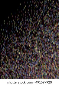 Abstract background, optical illusion of gradient effect. Stipple effect. Rhythmic colorful noise particles. Grain texture