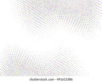 Abstract background, optical illusion of gradient effect. Stipple effect. Rhythmic noise particles. Grain texture