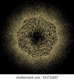 Abstract background, optical illusion of gradient effect. Stipple effect. Rhythmic noise particles. Grain texture