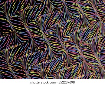 Abstract background, optical illusion of gradient effect. Stipple effect. Rhythmic colorful noise particles. Grain texture