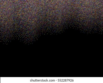 Abstract background, optical illusion of gradient effect. Stipple effect. Rhythmic colorful noise particles. Grain texture