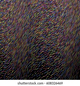 Abstract background, optical illusion of gradient effect. Stipple effect. Rhythmic colorful noise particles. Grain texture