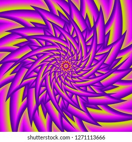 Abstract background with an optical illusion of movement. Vector illustration 