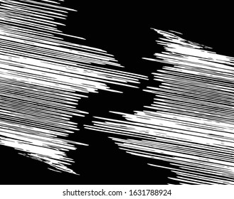 Abstract background with optical illusion wave. Black and white horizontal lines with wavy distortion effect for prints, web pages, template, posters, monochrome backgrounds and pattern