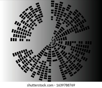 Abstract background with optical illusion wave.  horizontal lines with wavy distortion effect for prints, web pages, template, posters, monochrome backgrounds and pattern
