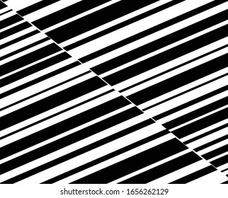 Abstrakter Hintergrund mit optischer Illusionswelle. Horizontale Linien Schwarz-Weiß mit starker Verzerrungswirkung für Drucke, Webseiten, Vorlagen, Plakate, einfarbige Hintergründe und Muster