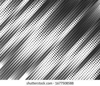 Abstract background with optical illusion wave. Black and white horizontal lines with wavy distortion effect for prints, web pages, template, posters, monochrome backgrounds and pattern