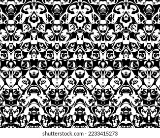 Abstract background with optical illusion wave. Black and white horizontal lines with wavy distortion effect for prints, web pages, template, posters, monochrome backgrounds and pattern