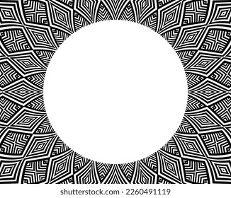 Abstract background with optical illusion wave. Black and white horizontal lines with wavy distortion effect for prints, web pages, template, posters, monochrome backgrounds and pattern