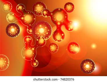 abstract background orange 10 eps