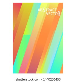 Abstract background. Orange, acid green, cyan, red gradient colors. Diagonals, straight lines, geometric pattern. Vector template for banners, poster, brochures, flyers
