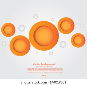 Abstract background with orange balls