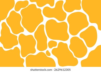 abstract background with orange blob. Cheese slime blob. Melted cheese slime blob wallpaper seamless.
