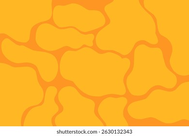 abstract background with orange blob. Cheese slime blob. Melted cheese slime blob wallpaper seamless.