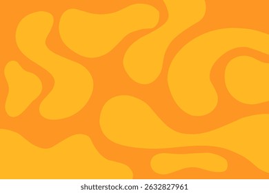 abstract background with orange blob. Cheese slime blob. Melted cheese slime blob wallpaper seamless