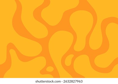 abstract background with orange blob. Cheese slime blob. Melted cheese slime blob wallpaper seamless