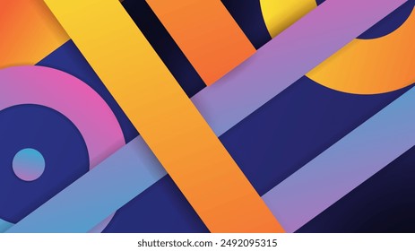 Fondo Abstractas con Formas geométricas de degradado naranja y azul