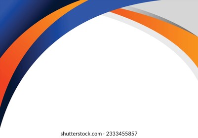 Abstrakter Hintergrund mit orangefarbenen und blauen Streifen. Vektorgrafik für Ihr Design