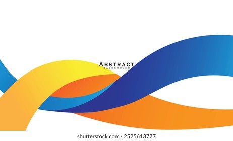 Fondo abstracto con Formas onduladas naranjas y azules. utilizado como Plantilla de diseño, presentación, Anuncio, etc., Ilustración vectorial