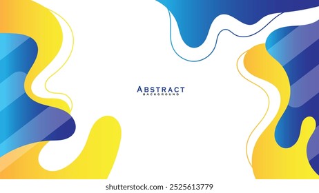 plano de fundo abstrato com formas onduladas laranja e azul. usado como modelo de design, apresentação, banner, etc., ilustração vetorial