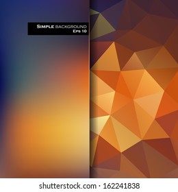 abstract background with orange. brown triangles. Autumn-colored. Golden color. 