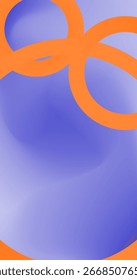 Abstrakter Hintergrund mit orangefarbenen Kreisen auf Lila Kopienraum Farbverlauf Design