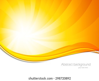 Abstrakter Hintergrund in orangefarbener Farbe mit Sonnenscheinwirkung