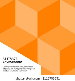 abstract background Orange color,EPS10 Design Graphic Concept box square blend with color Different level