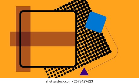 ABSTRACT BACKGROUND ORANGE COLORFUL DESIGN WITH GEOMETRIC SHAPES VECTOR TEMPLATE GOOD FOR MODERN WEBSITE, WALLPAPER, COVER DESIGN 
