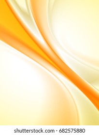 Fondo abstracto, líneas de fantasía naranja, ilustración vectorial 