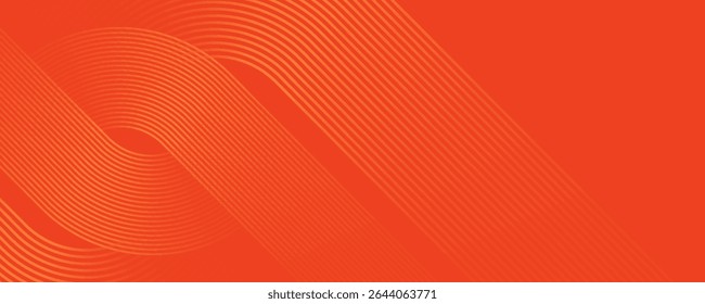 Fondo Abstractas con fondo naranja con líneas curvas. El fondo naranja tiene una textura suave con un estilo moderno. Fondo con espacio de copia.