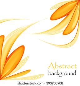 Abstract background with orange flower