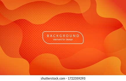 Abstract background Orange with fluid shapes modern concept. Dynamical colored composition forms and waves. Template for design website landing page, social media, banner, leaflet, cover, poster