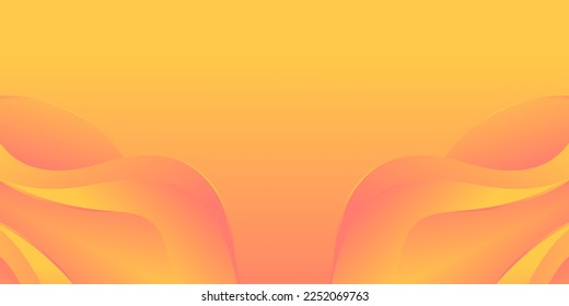 abstract background orange gadient with waves