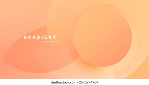 Abstract background with orange gradient and circular layered shapes