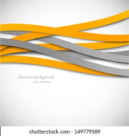 Abstract Background With Orange And Gray Lines