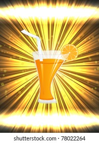 Abstract background with orange juice