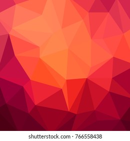 Abstract background of orange and purple triangles. Geometric vector illustration.