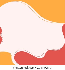 Abstract background. Orange and red color. Vector illustration. Square shape and place for an inscription.