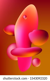 Abstract background orange red pink background design. Geometric circles and light effect. Motion minimal concept