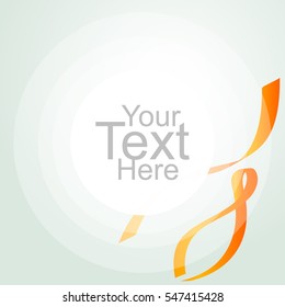 abstract background with Orange ribbon