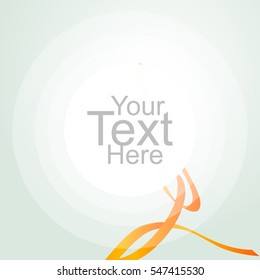 abstract background with Orange ribbon