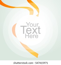 abstract background with Orange ribbon