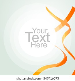 abstract background with Orange ribbon