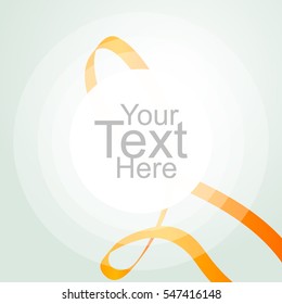 abstract background with Orange ribbon