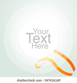 abstract background with Orange ribbon